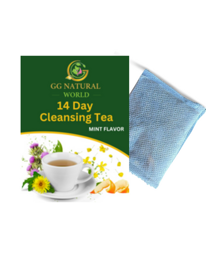 14 Day Cleansing Tea | Mint Flavor | Travel Size | Individual Tea Bag